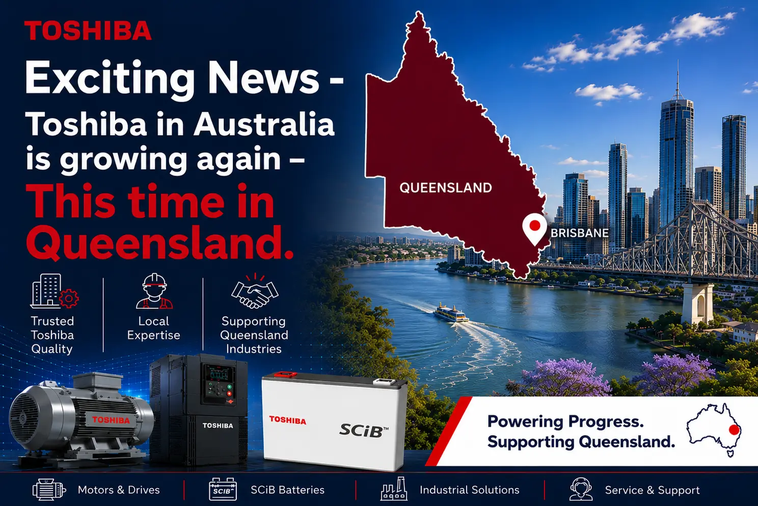 Exciting news! Toshiba in Australia is growing again – This time in Queensland !!